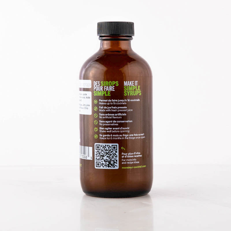 Sirop de Lime 250ml    - Monsieur Cocktail - Sirop -  - La Guilde Culinaire