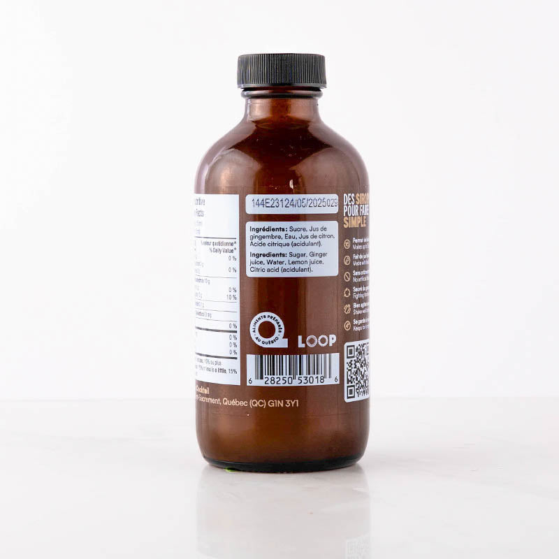 Sirop de gingembre 250 ml    - Monsieur Cocktail - Sirop -  - La Guilde Culinaire