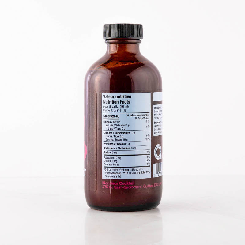 Sirop de Framboise 250ml    - Monsieur Cocktail - Sirop -  - La Guilde Culinaire