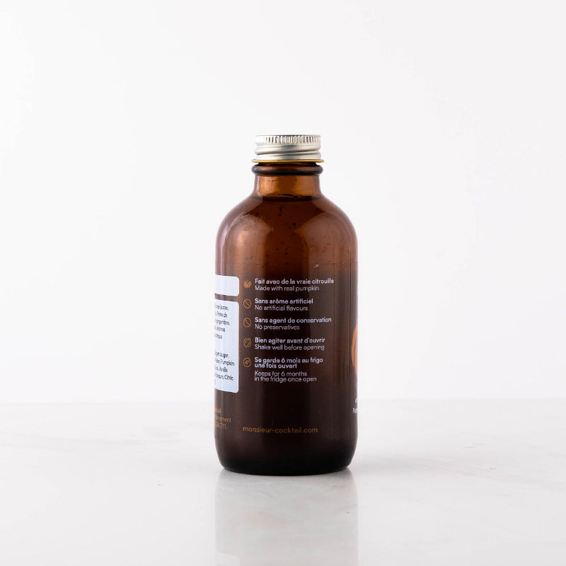 Sirop de Citrouille Épicée 250ml - ÉDITION LIMITÉE    - Monsieur Cocktail - Sirop -  - La Guilde Culinaire