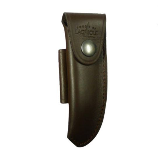 Couteau pliant 11 cm, mitre inox brillant, Amourette + Étui Buron Chocolat – Laguiole - Laguiole - Couteau de poche - - La Guilde Culinaire