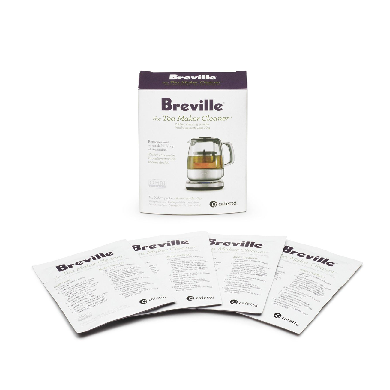 Revive, détachant à thé biologique 4 sachets    - Breville - Entretien de machine à café -  - La Guilde Culinaire