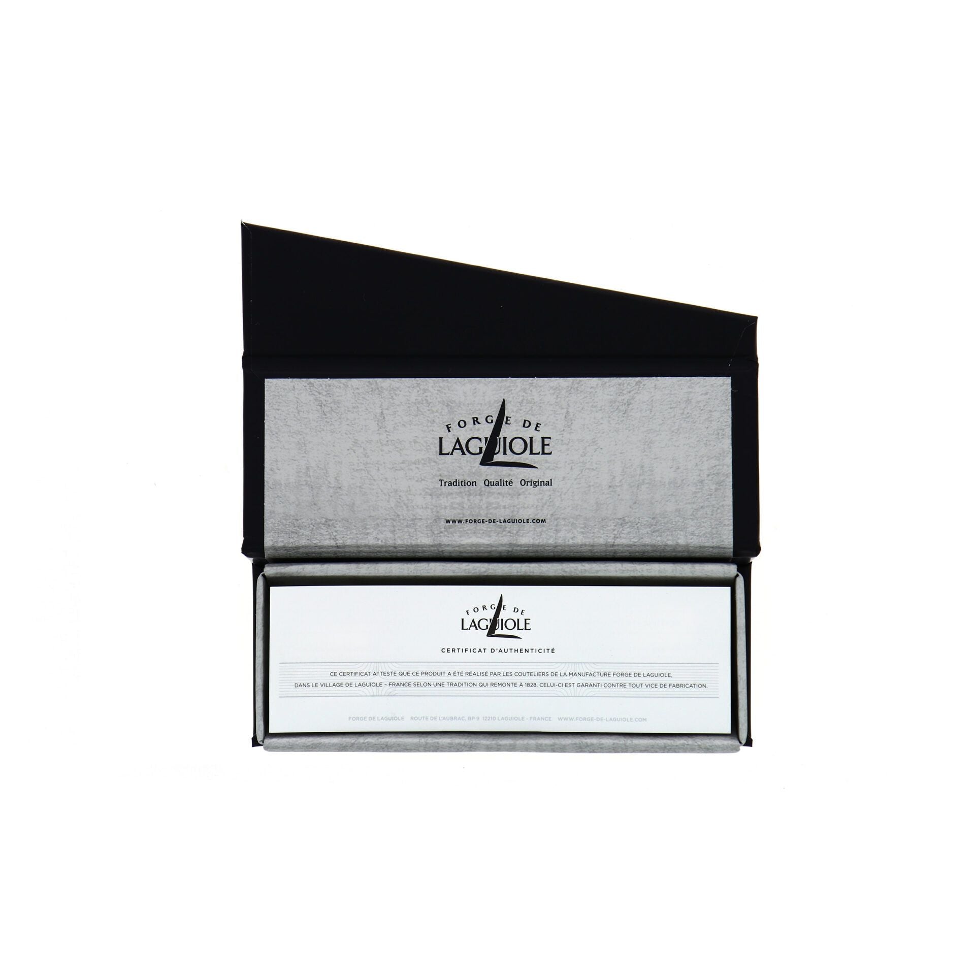 Couteau pliant 11 cm, mitre inox, Pointe de corne Aubrac – Laguiole - Laguiole - Couteau de poche - - La Guilde Culinaire