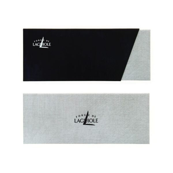 Coffret de 2 couteaux de table, mitre inox brillant, Pointe de corne – Laguiole - Laguiole - Couteau à steak - - La Guilde Culinaire