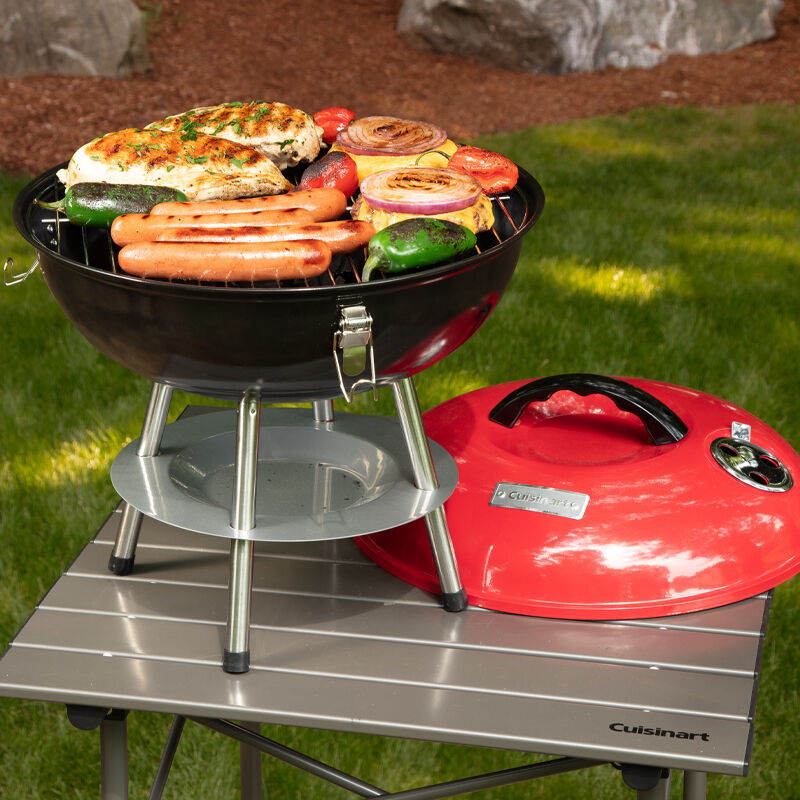 Barbecue au charbon portatif de 14 po (35 cm) – Rouge - Cuisinart - BBQ - - La Guilde Culinaire