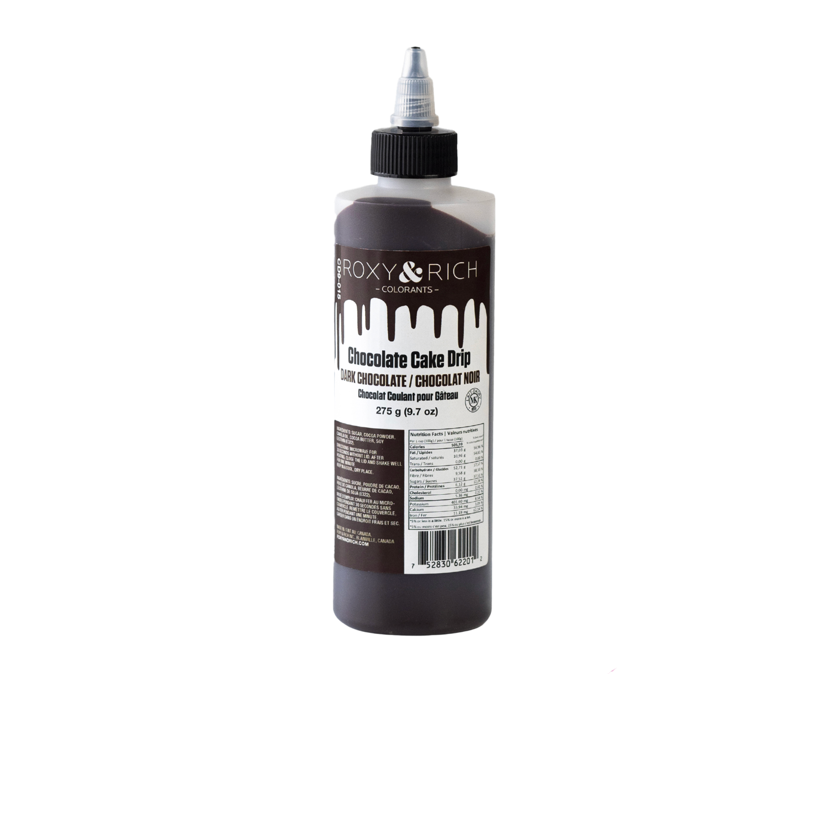 Chocolat Coulant pour Gâteau “Cake Drip” Chocolat Noir - 275g - Roxy & Rich - Chocolat coulant pour gâteau - - La Guilde Culinaire