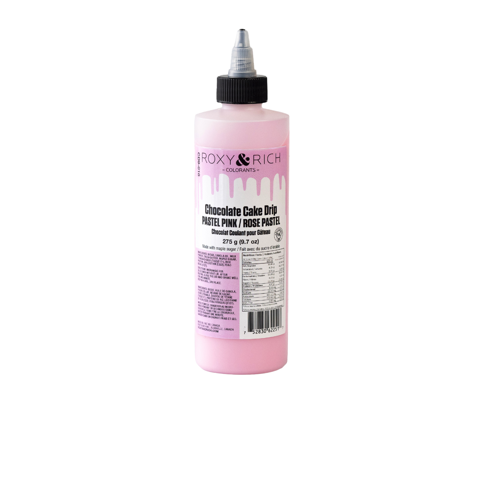 Chocolat Coulant pour Gâteau “Cake Drip” Rose Pastel - 275g - Roxy & Rich - Chocolat coulant pour gâteau - - La Guilde Culinaire