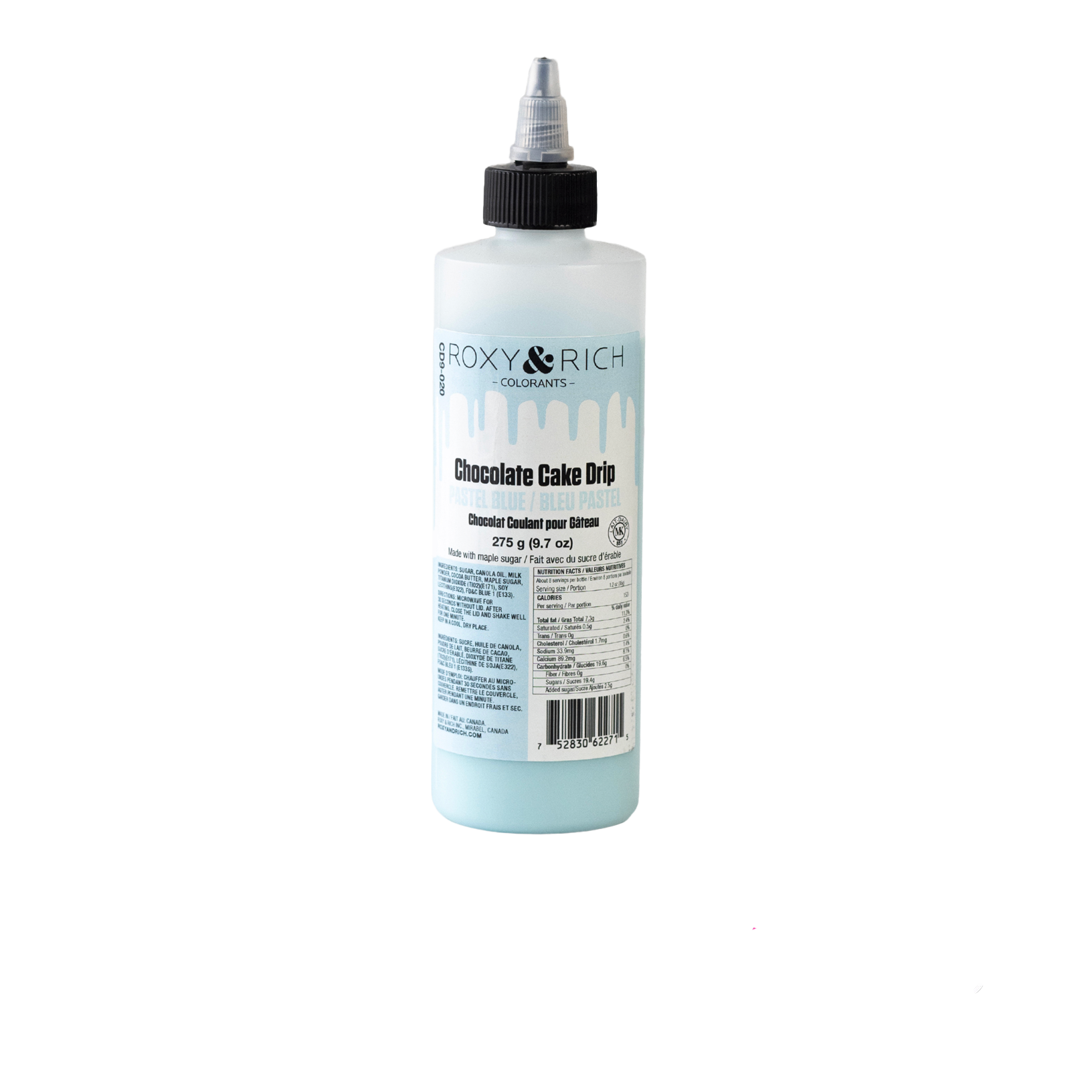 Chocolat Coulant pour Gâteau “Cake Drip” Bleu Pastel - 275g - Roxy & Rich - Chocolat coulant pour gâteau - - La Guilde Culinaire