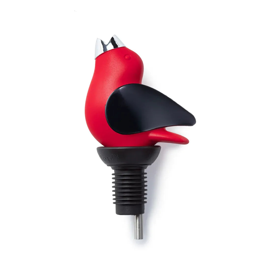 Aérateur Chirpy Top - Gurgle Pot Rouge/Noir - GurglePot - Aérateur à vin - - La Guilde Culinaire