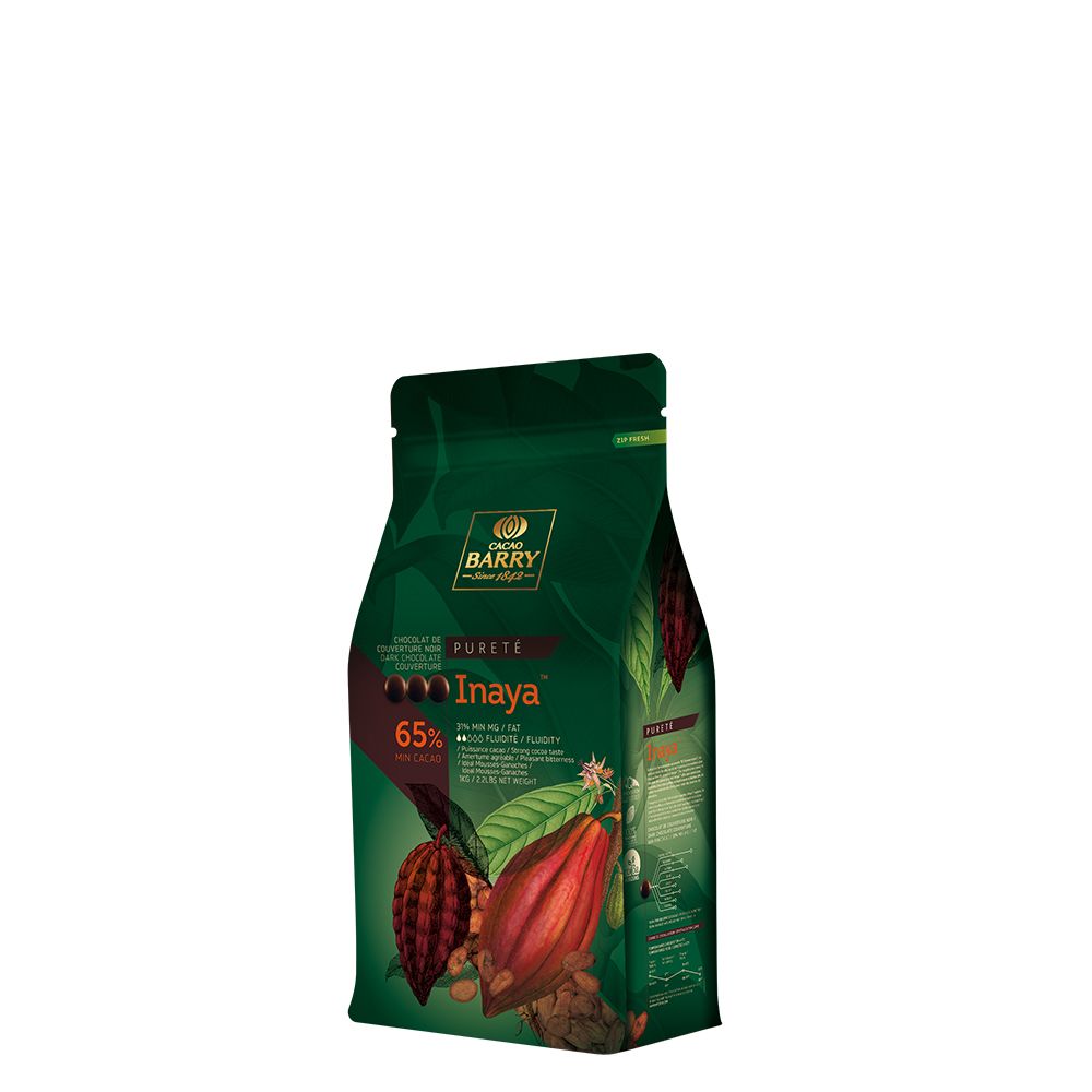 Chocolat Inaya 65% cacao 1kg - Cacao Barry - Chocolat noir - CHOCO INAYA - 1KG - La Guilde Culinaire