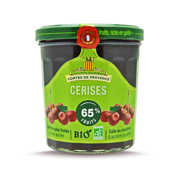 Tartinade de cerises BIO 320 ml / 10,8 oz - Comtes de Provence - Comtes de Provence - Tartinade - - La Guilde Culinaire