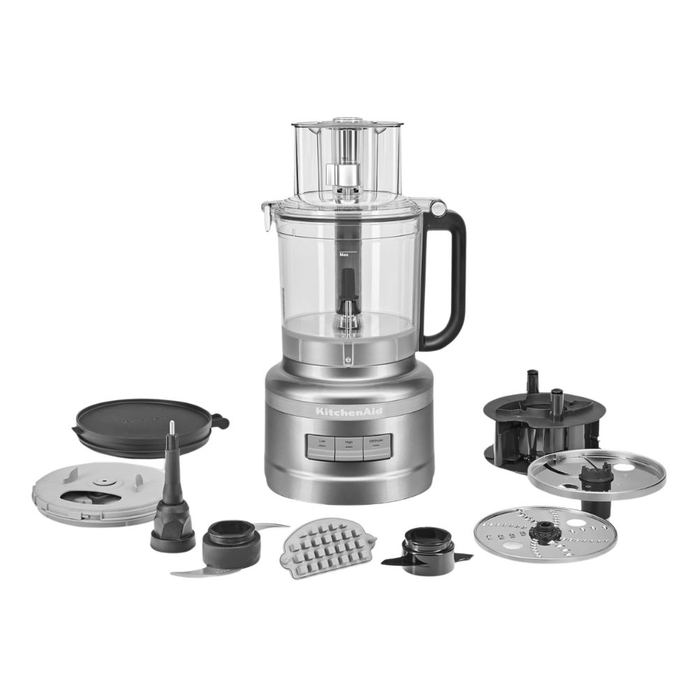 Robot culinaire de 13 tasses avec kit de découpe en dés - KitchenAid Argent   - Kitchenaid - Robot mélangeur - KFP1319CU - La Guilde Culinaire