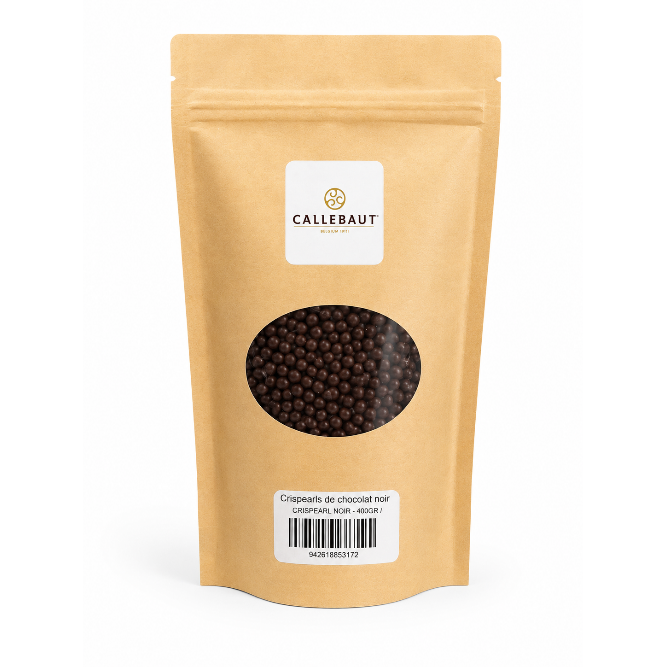 Crispearls de chocolat noir 400GR - Callebaut - Perle croustillante - CRISPEARL NOIR - 400GR - La Guilde Culinaire