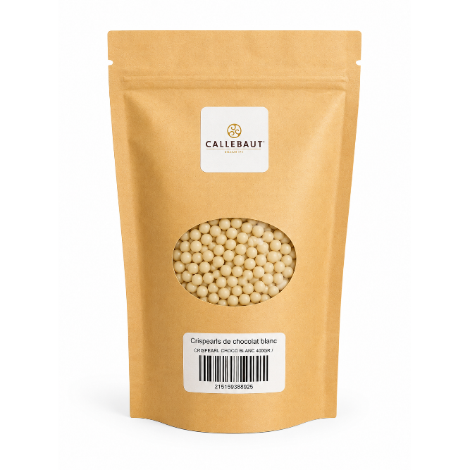 Crispearls de chocolat blanc 400GR - Callebaut - Perle croustillante - CRISPEARL CHOCO BLANC 400GR - La Guilde Culinaire