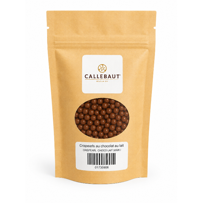 Crispearls au chocolat au lait 50GR - Callebaut - Chocolat au lait - CRISPEARL CHOCO LAIT 50GR - La Guilde Culinaire