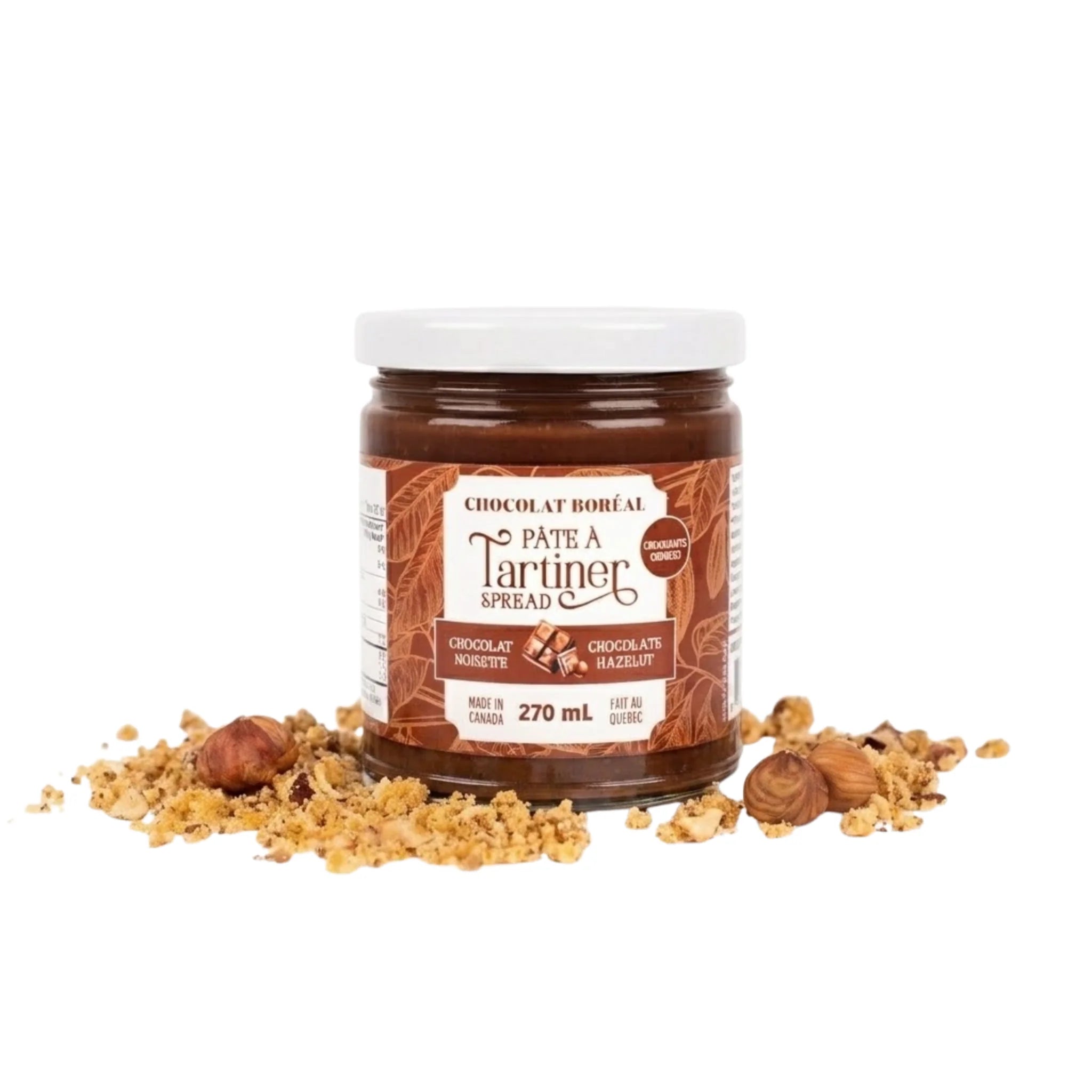 Pâte à tartiner Chocolat & Noisette croquante - Chocolat Boréal - Confiture - - La Guilde Culinaire