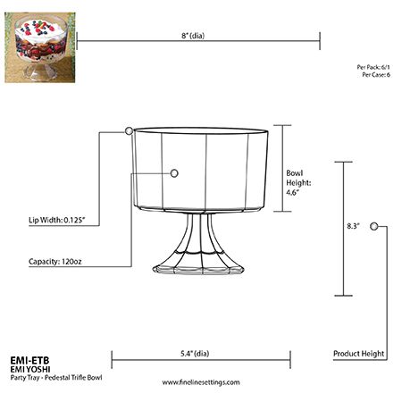 Bol à Trifle de 3,5 L - EMI Yoshi - Bol - - La Guilde Culinaire