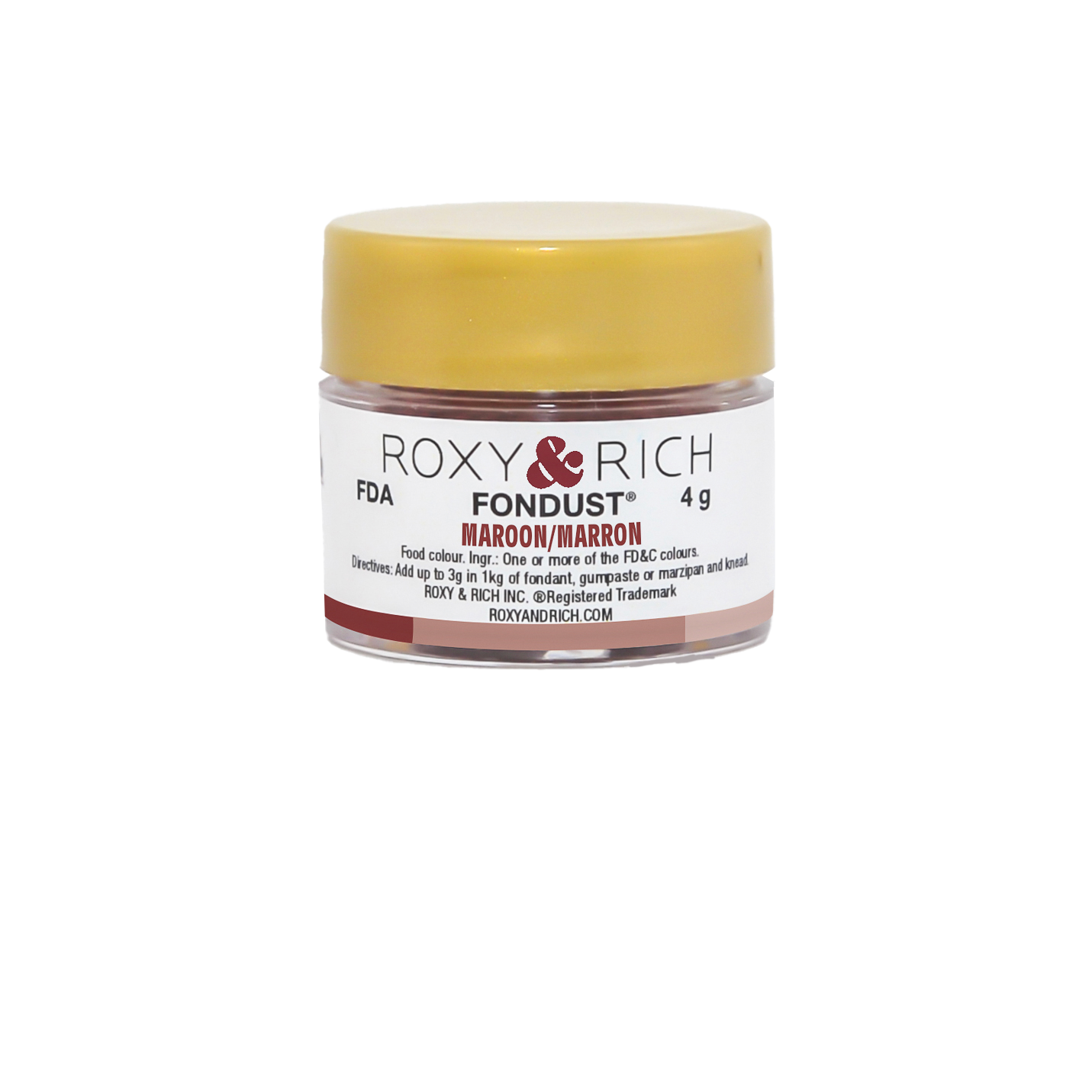 Colorant FONDUST Marron 4g - Roxy & Rich - Colorant alimentaire hydrosoluble - F4-015 - La Guilde Culinaire