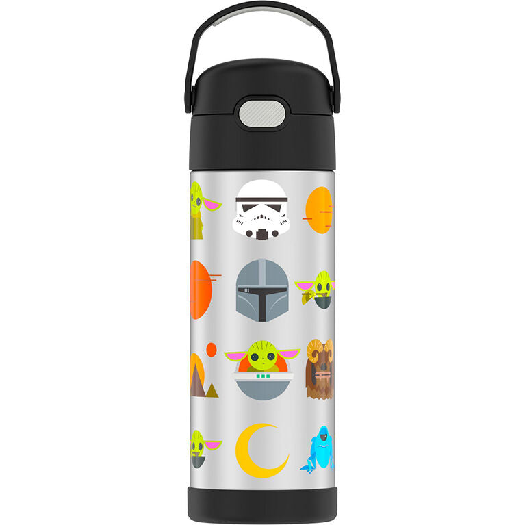 Bouteille d'eau FUNtainer avec poignée de sécurité 16oz (470 ml) - Le Mandalorien    - Thermos - Bouteille d'eau -  - La Guilde Culinaire