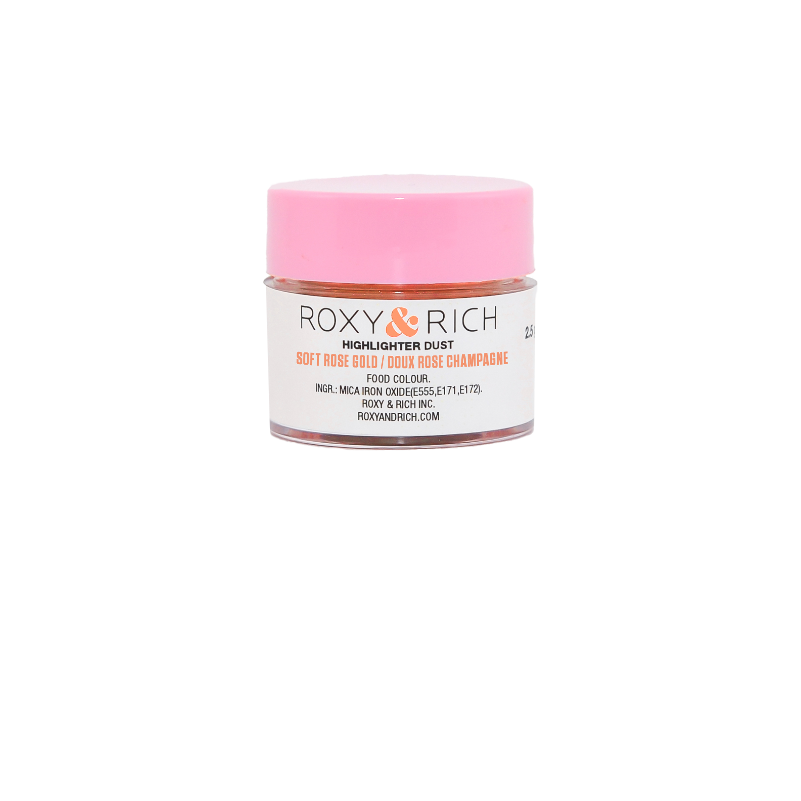 Poudre Highlighter couleur Doux Rose Champagne 2.5g - Roxy & Rich - Poudre Highlighter - G2-010 - La Guilde Culinaire