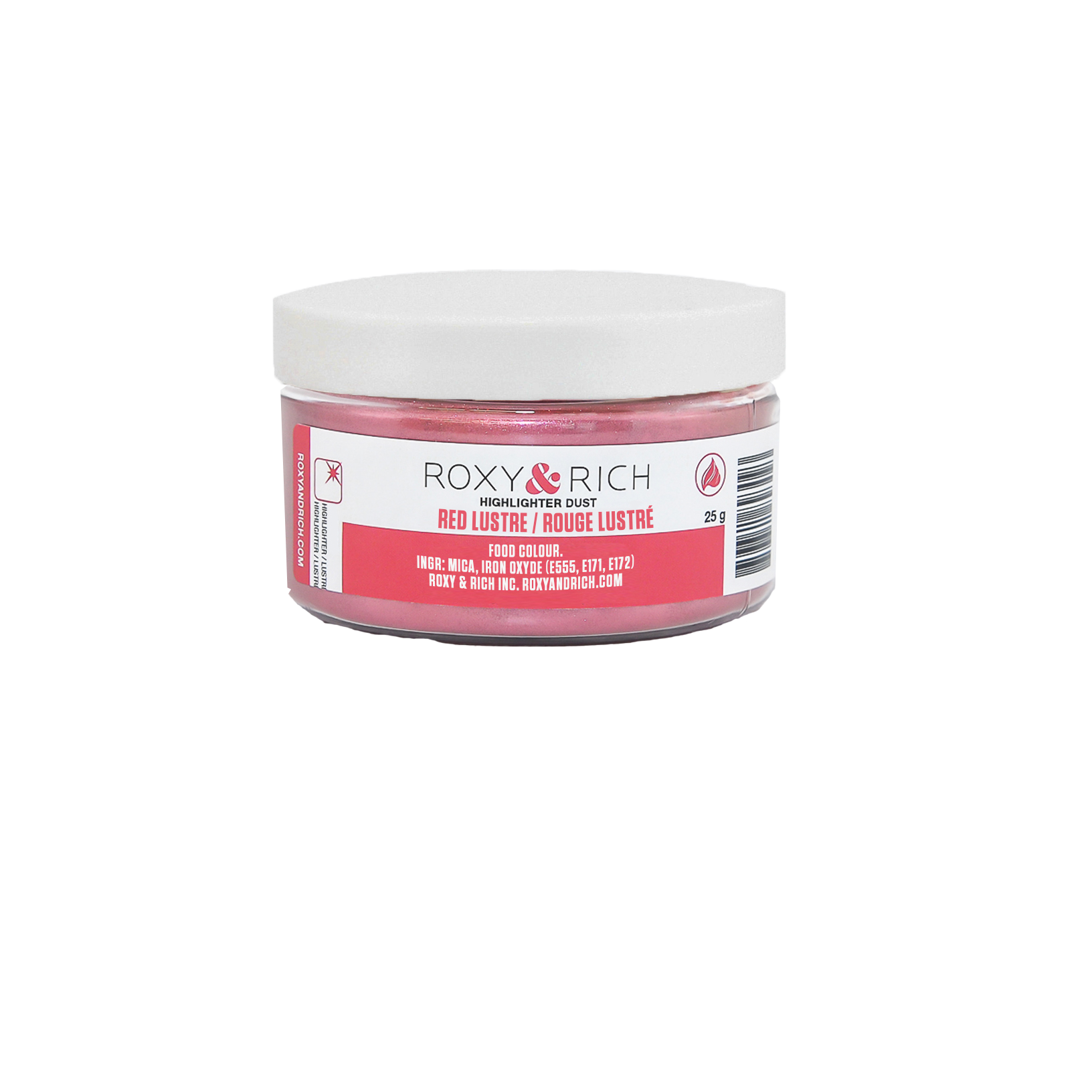 Poudre Highlighter couleur Rouge Lustré 25g - Roxy & Rich - Poudre Highlighter - G25-007 - La Guilde Culinaire