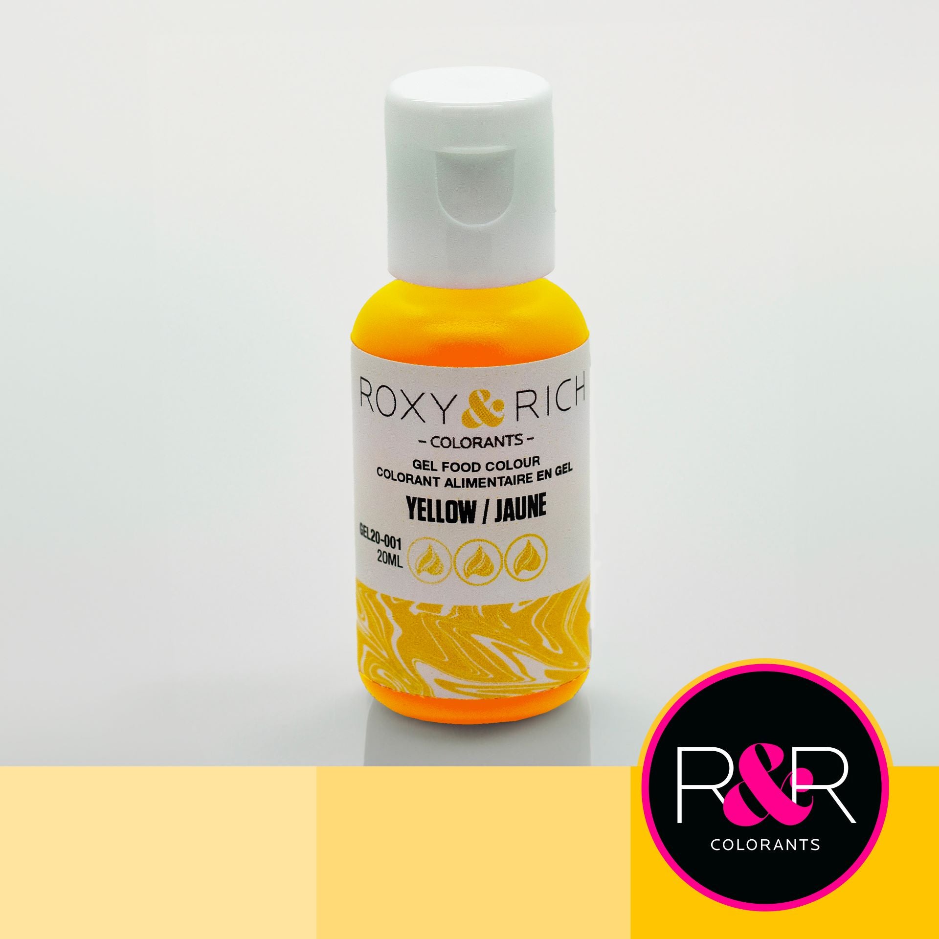 Gel colorant - Jaune (20ml)    - Roxy & Rich - Colorant alimentaire -  - La Guilde Culinaire