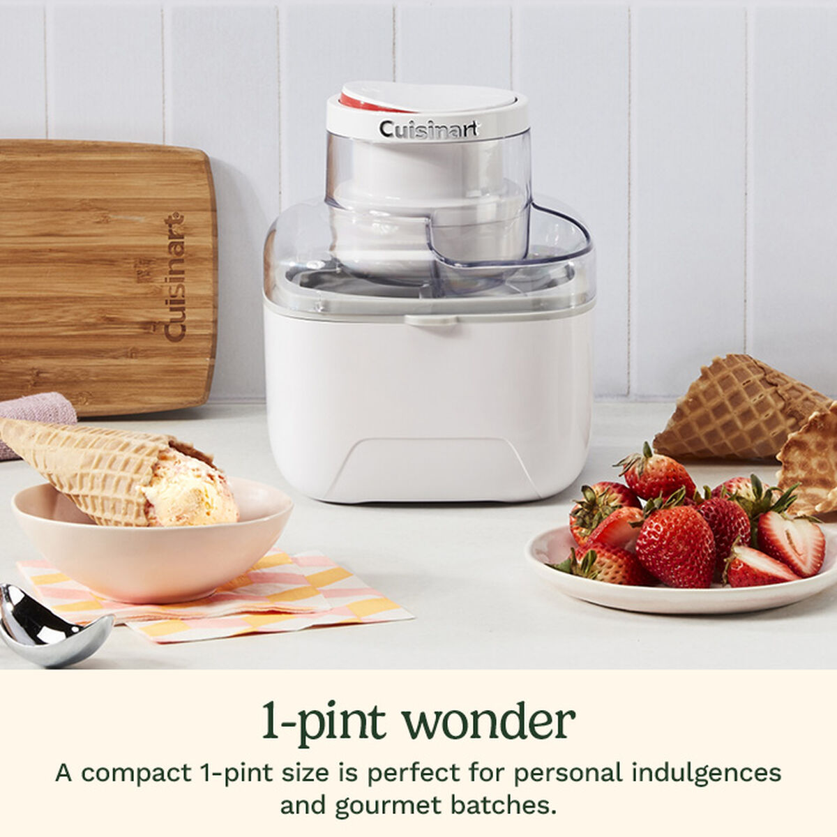 Sorbetière compacte pour une tasse - Cuisinart - Sorbetière et turbine à glace - - La Guilde Culinaire