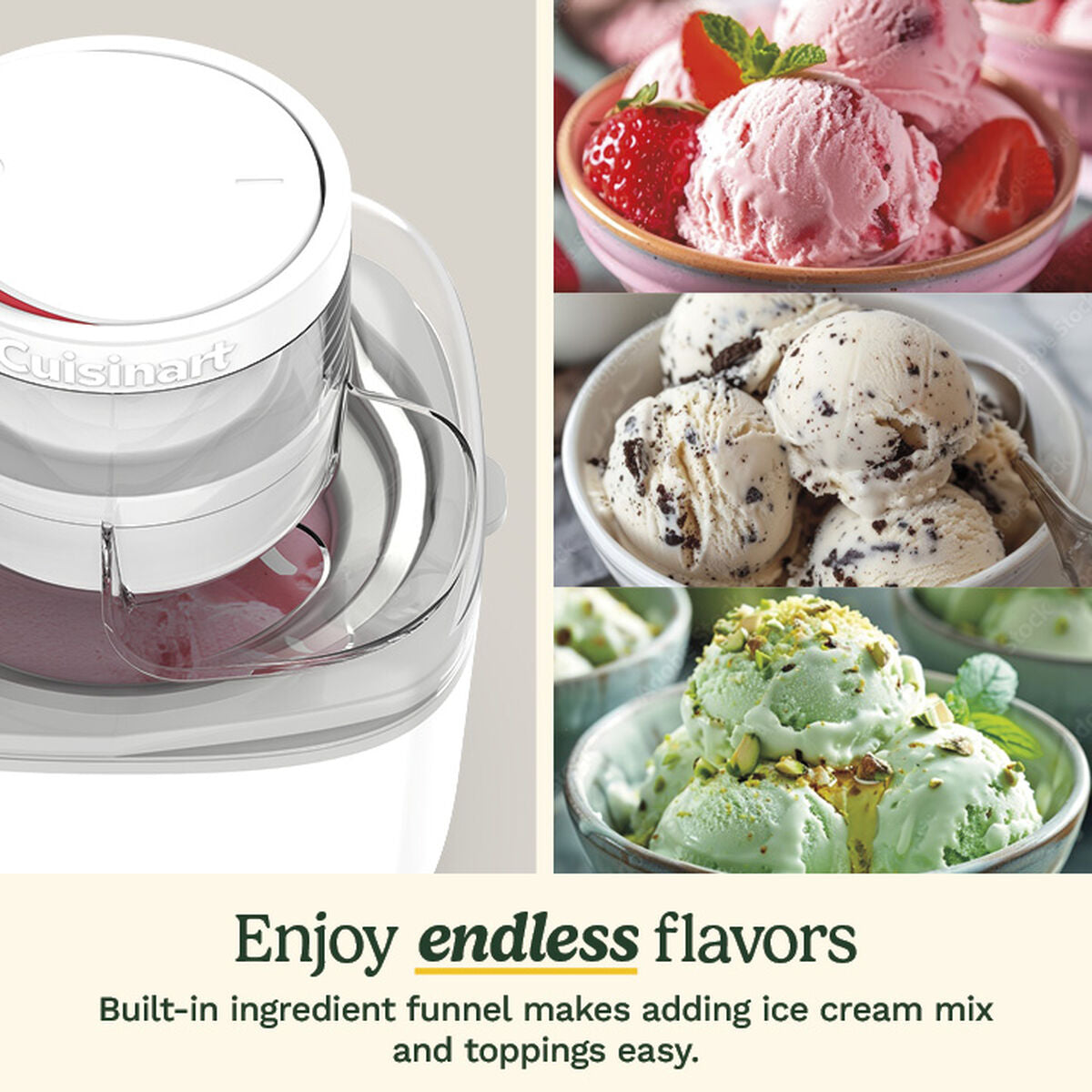 Sorbetière compacte pour une tasse - Cuisinart - Sorbetière et turbine à glace - - La Guilde Culinaire