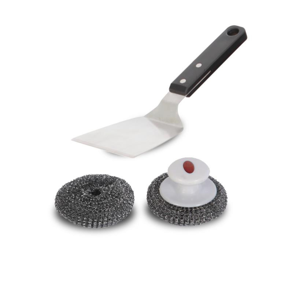 Kit nettoyage (1 spatule + boules inox) - Le Marquier    - Le Marquier - Kit de nettoyage -  - La Guilde Culinaire
