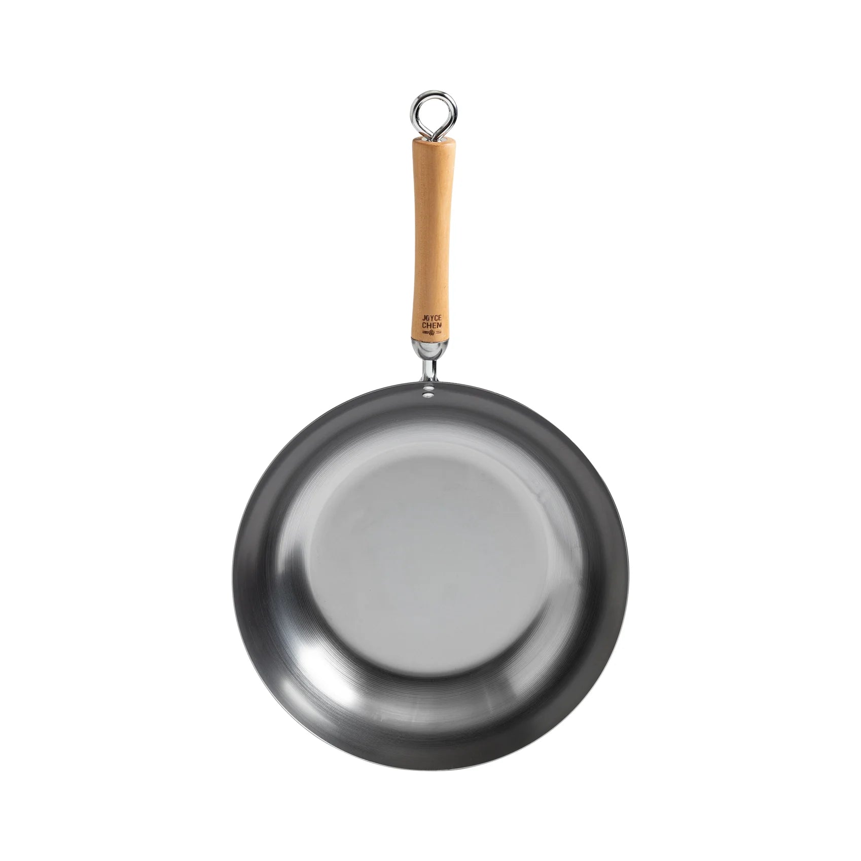 Poêle à frire en acier carbone de 12" de la série Classic avec poignées en bouleau - Joyce Chen - Poêle à frire - - La Guilde Culinaire