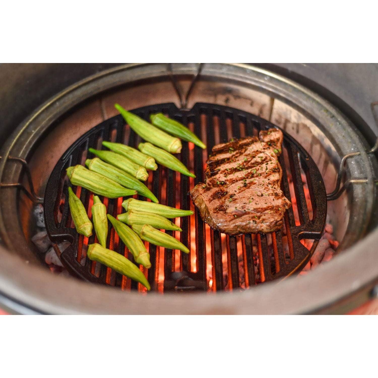 Plaque de cuisson en fonte pour Joe Jr, Classic Joe et Konnected Joe - KamadoJoe    - Kamado Joe - Grille pour BBQ -  - La Guilde Culinaire