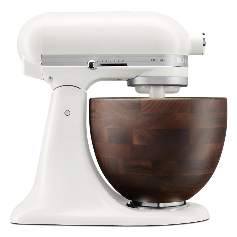 Batteur sur socle à tête inclinable de la série Artisan KitchenAid de 5 pintes avec bol en bois de noyer - Kitchenaid - Batteur sur socle - - La Guilde Culinaire