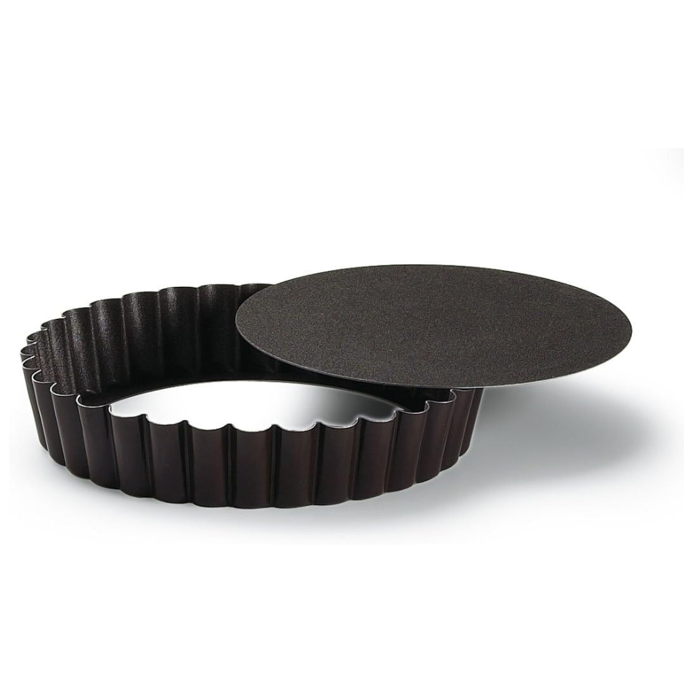 Moule à Tartelette Rond Cannelé Fond Mobile Antiadhérent 14 cm, Noir - Gobel - Moule à tarte et quiche - - La Guilde Culinaire