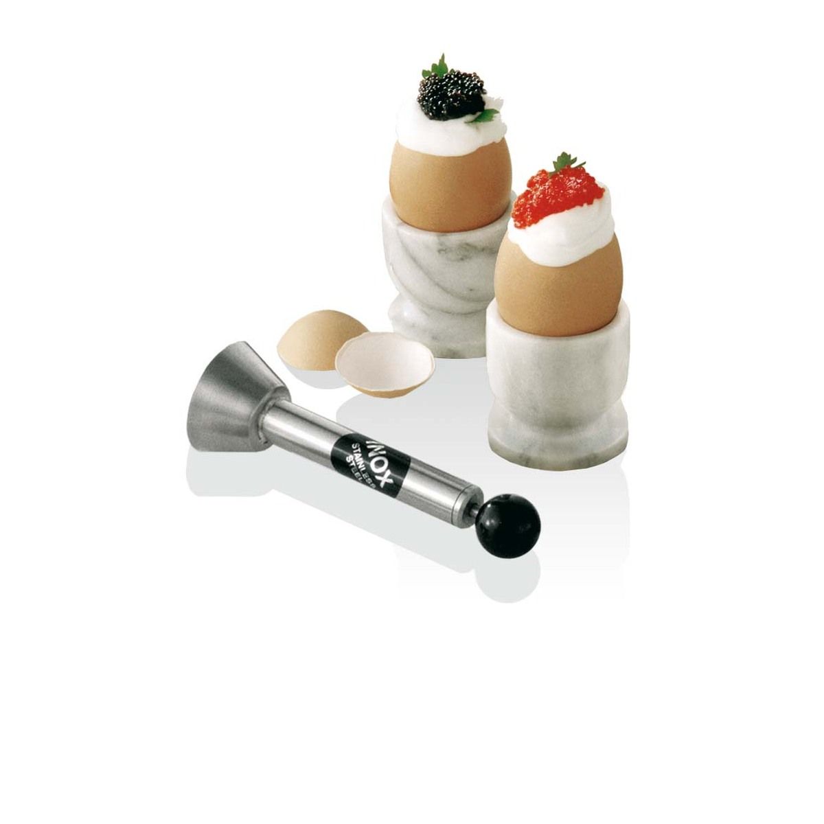 Toqueur à œuf de poule en acier inoxydable    - Louis Tellier - Toqueur à œuf -  - La Guilde Culinaire