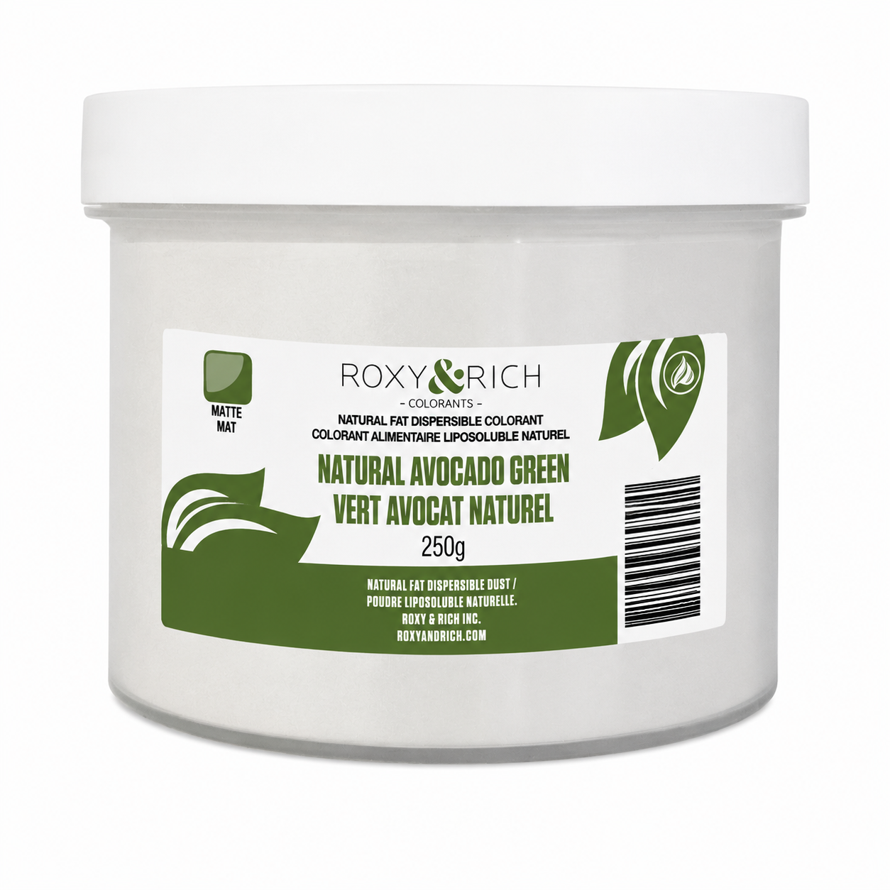 Colorant Alimentaire Liposoluble Naturel Vert Avocat 250g - Roxy & Rich - Colorant alimentaire liposoluble naturel - PN250-008 - La Guilde Culinaire