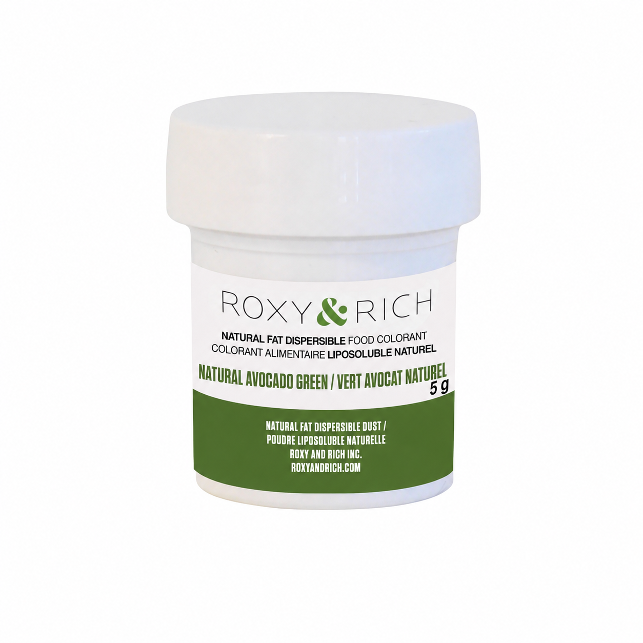 Colorant Alimentaire Liposoluble Naturel Vert Avocat 5g - Roxy & Rich - Colorant alimentaire liposoluble naturel - PN5-008 - La Guilde Culinaire