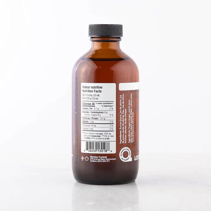 Sirop de Pêche 250ml - ÉDITION LIMITÉE - Monsieur Cocktail - Sirop - - La Guilde Culinaire