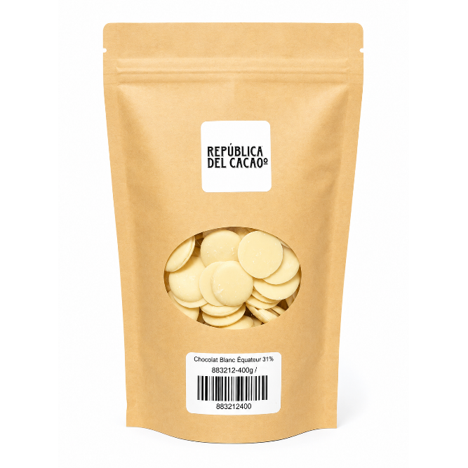 Chocolat Blanc Équateur 31% 400 g / 0.88 lbs - Republica Del Cacao - Chocolat - 31%équateur 883212-400g - La Guilde Culinaire