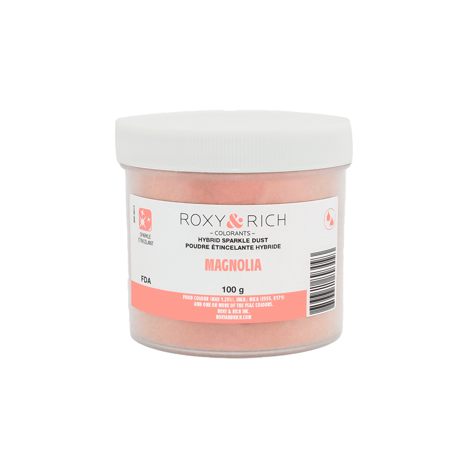 Poudre étincelante hybride Magnolia 100g - Roxy & Rich - Poudre étincelante - S100-022 - La Guilde Culinaire