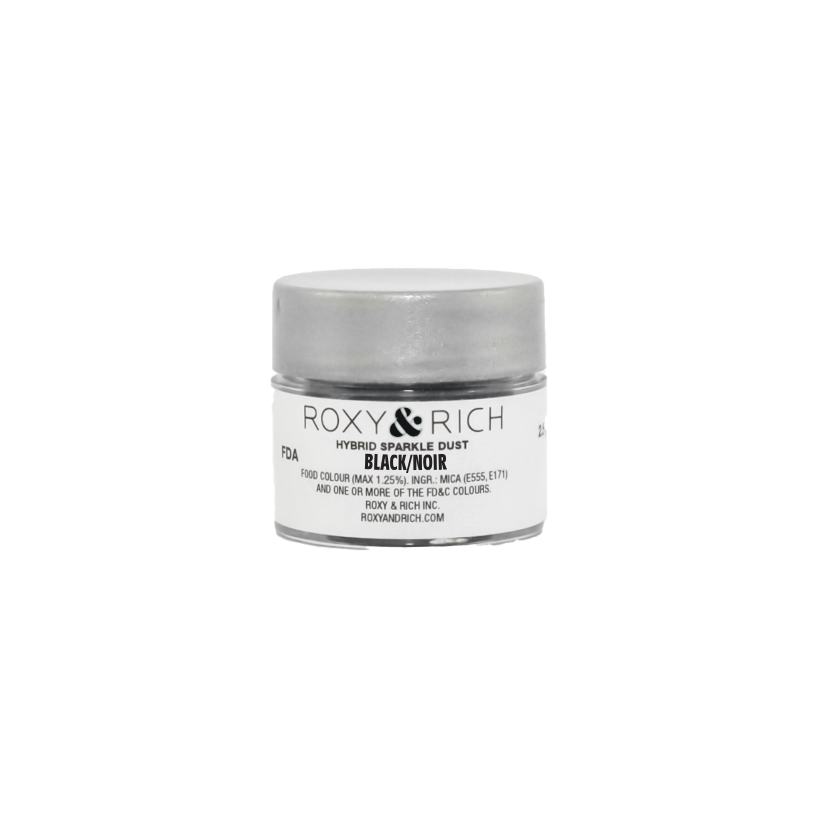 Poudre étincelante hybride Noir 2.5g - Roxy & Rich - Poudre étincelante - S2-014 - La Guilde Culinaire