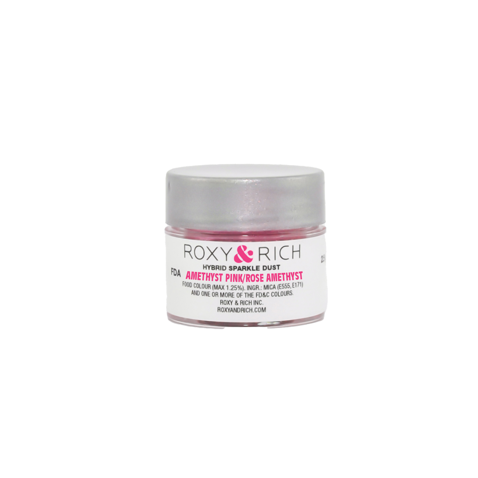 Poudre étincelante hybride Rose Améthyste 2.5g - Roxy & Rich - Poudre étincelante - S2-021 - La Guilde Culinaire