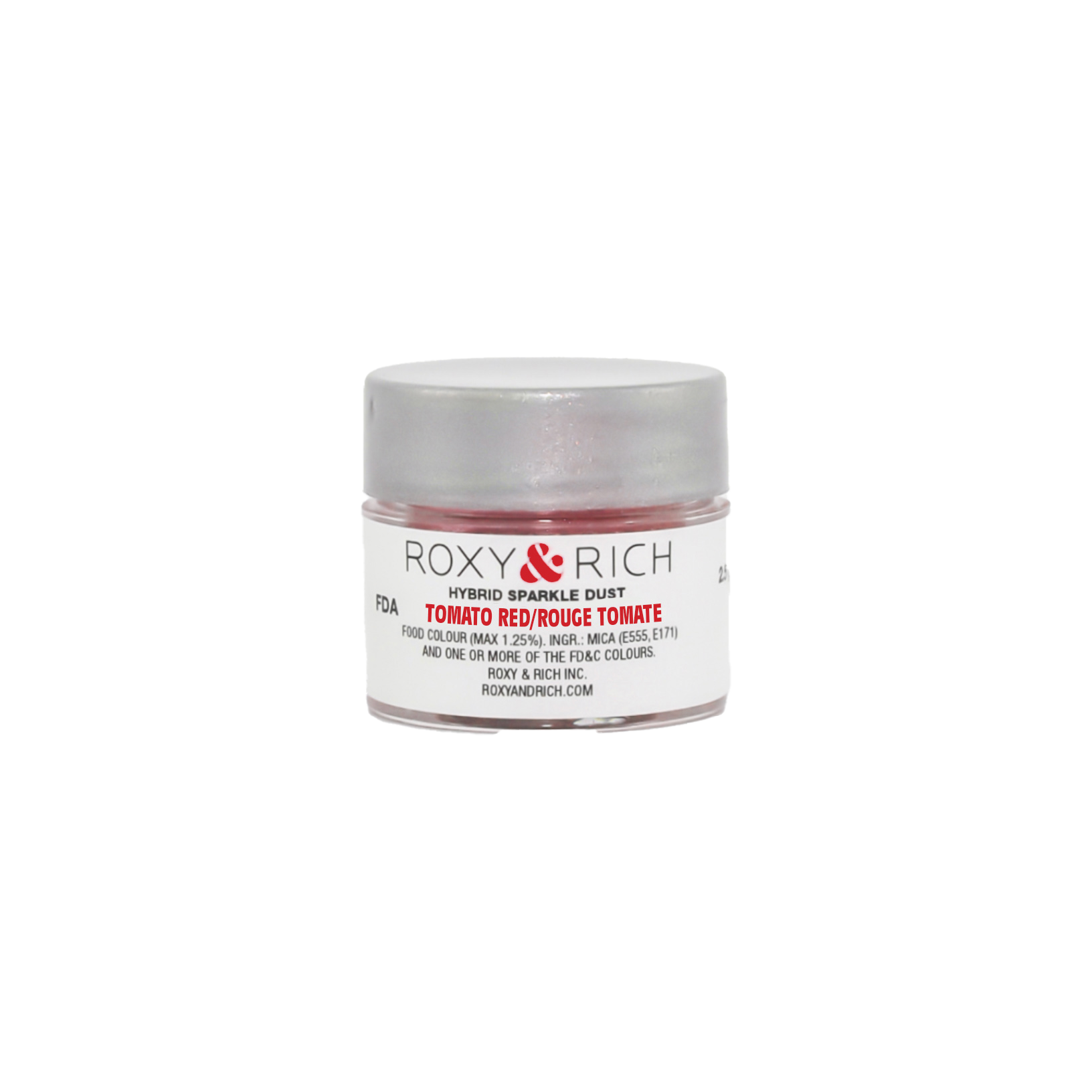 Poudre étincelante hybride Rouge Tomate 2.5g - Roxy & Rich - Poudre étincelante - S2-026 - La Guilde Culinaire