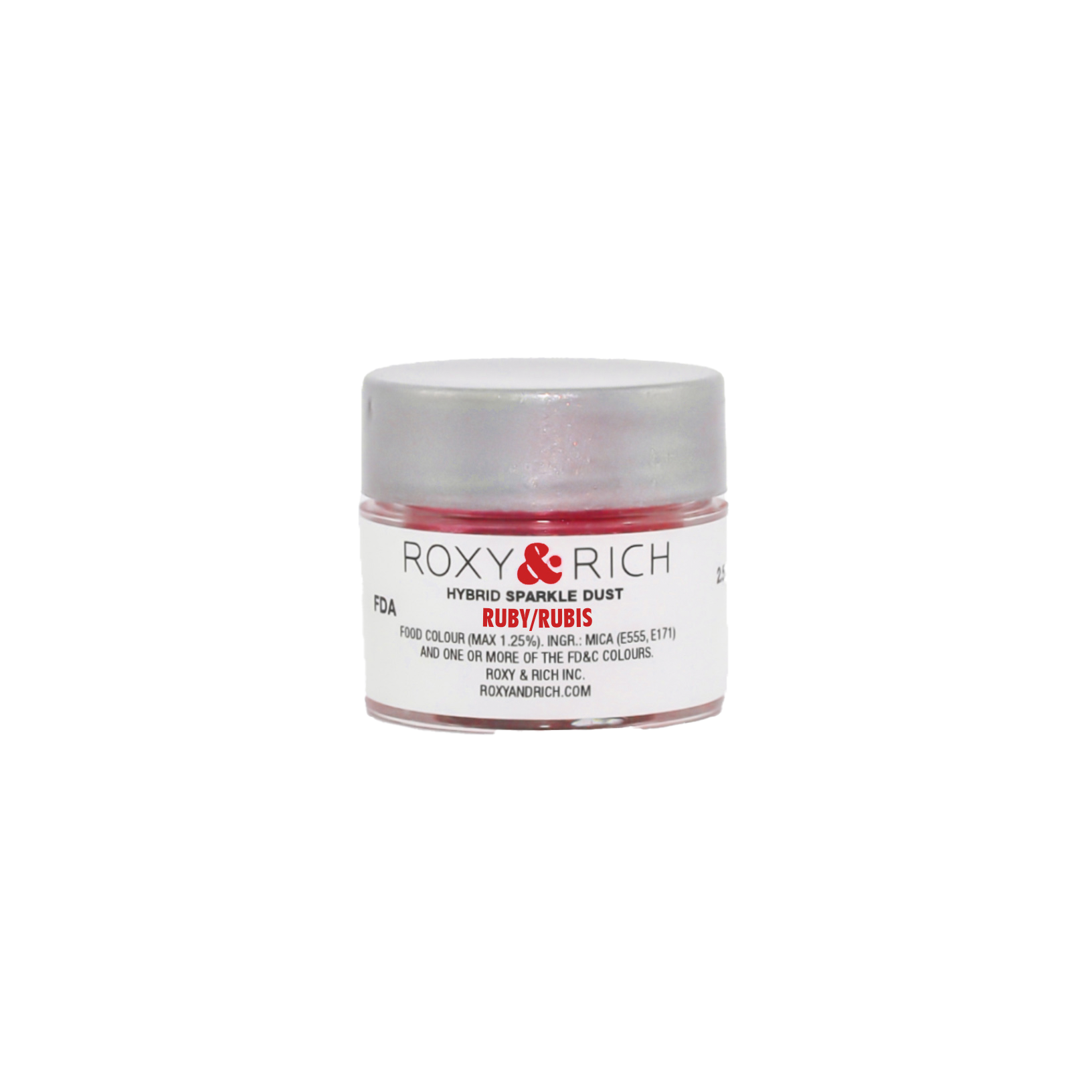Poudre étincelante hybride Rubis 2.5g - Roxy & Rich - Poudre étincelante - S2-032 - La Guilde Culinaire