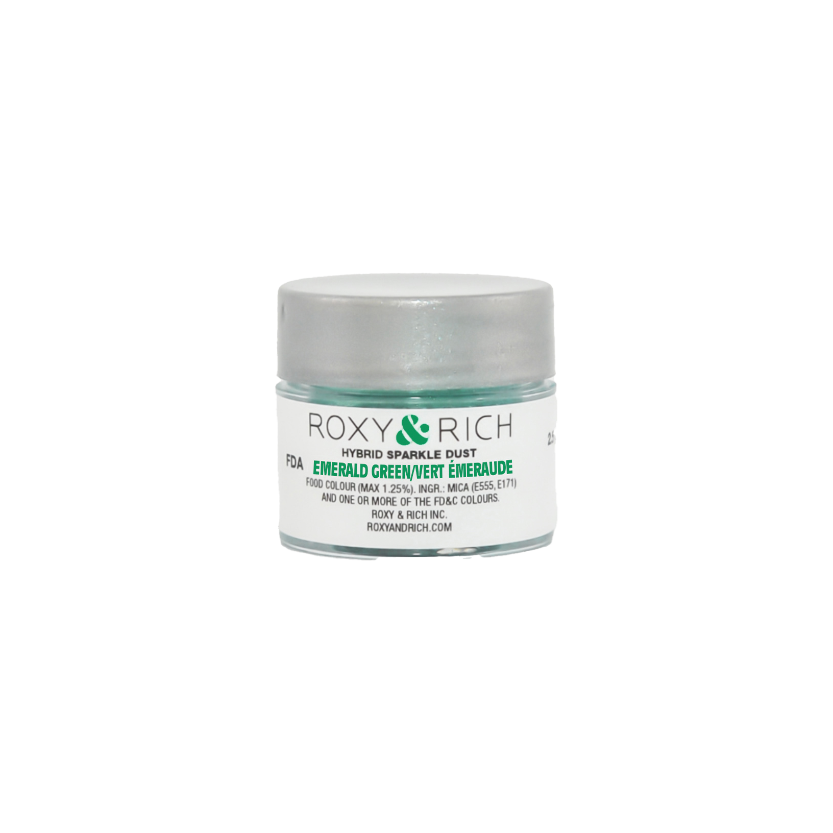 Poudre étincelante hybride Vert Émeraude 2.5g - Roxy & Rich - Poudre étincelante - S2-033 - La Guilde Culinaire
