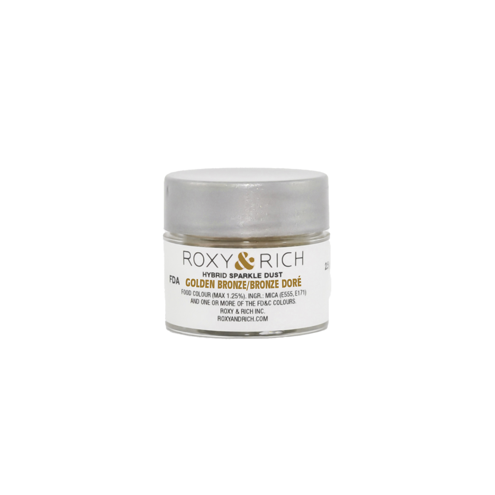 Poudre étincelante hybride Bronze Doré 2.5g - Roxy & Rich - Poudre étincelante - S2-051 - La Guilde Culinaire