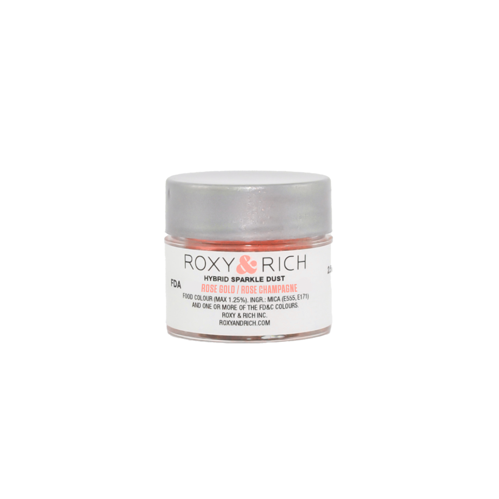 Poudre étincelante hybride Rose Champagne 2.5g - Roxy & Rich - Poudre étincelante - S2-054 - La Guilde Culinaire