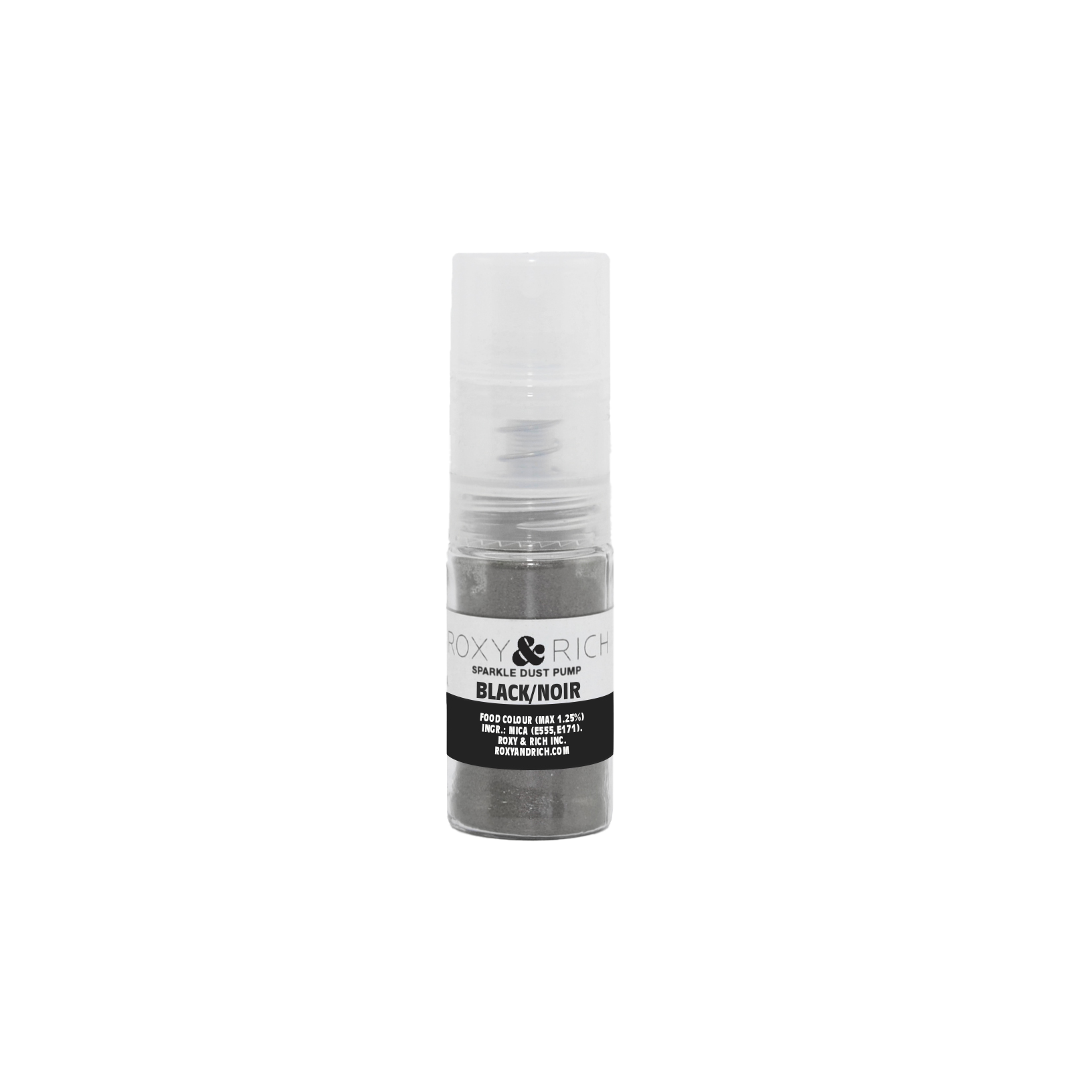 Pompes pour poudres étincelantes Noir 4g - Roxy & Rich - Poudre étincelante - S4-014P - La Guilde Culinaire