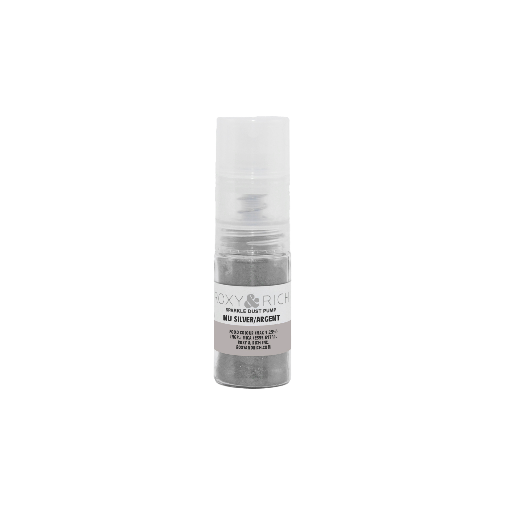 Pompes pour poudres étincelantes Argent 4g - Roxy & Rich - Poudre étincelante - S4-049P - La Guilde Culinaire