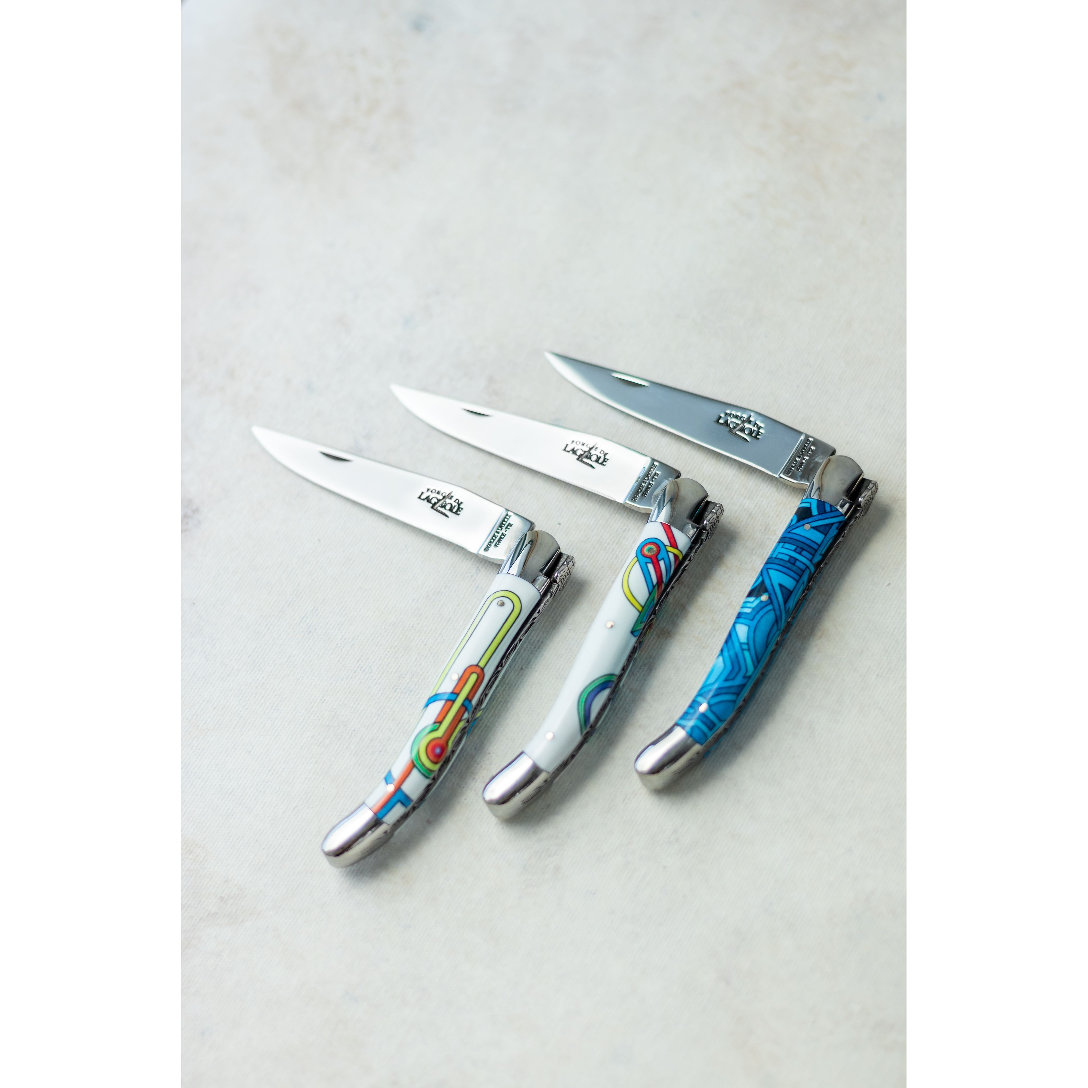 Couteau pliant 11 cm, mitres inox brillant, Seize Happywallmaker – Laguiole - Laguiole - Couteau de poche - - La Guilde Culinaire
