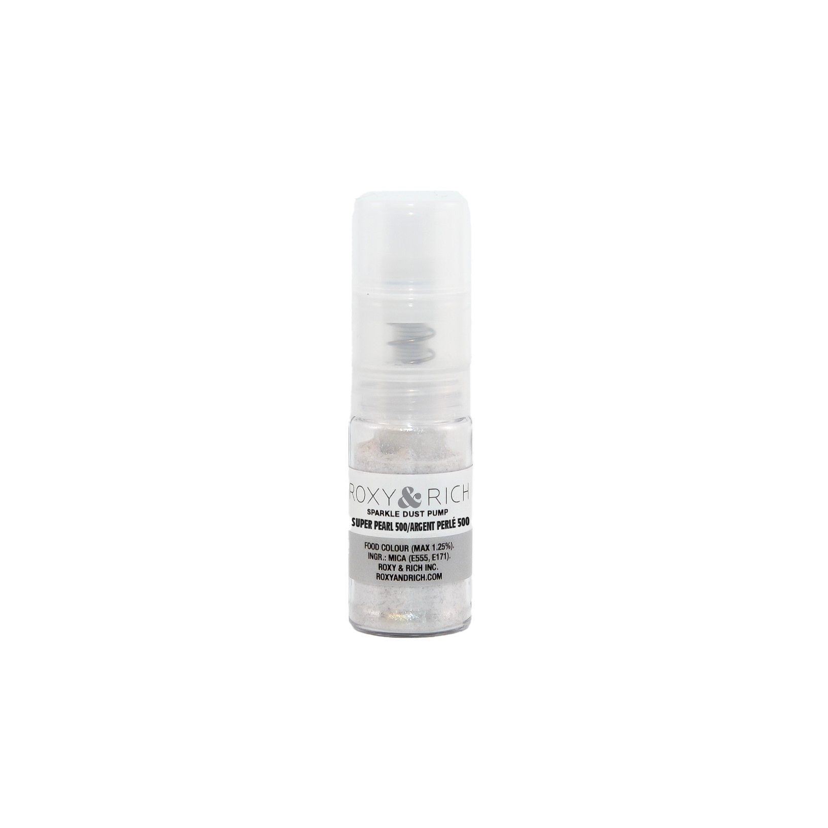 Pompes pour poudres étincelantes Argent Perlé 4g - Roxy & Rich - Poudre étincelante - SP4-009P - La Guilde Culinaire